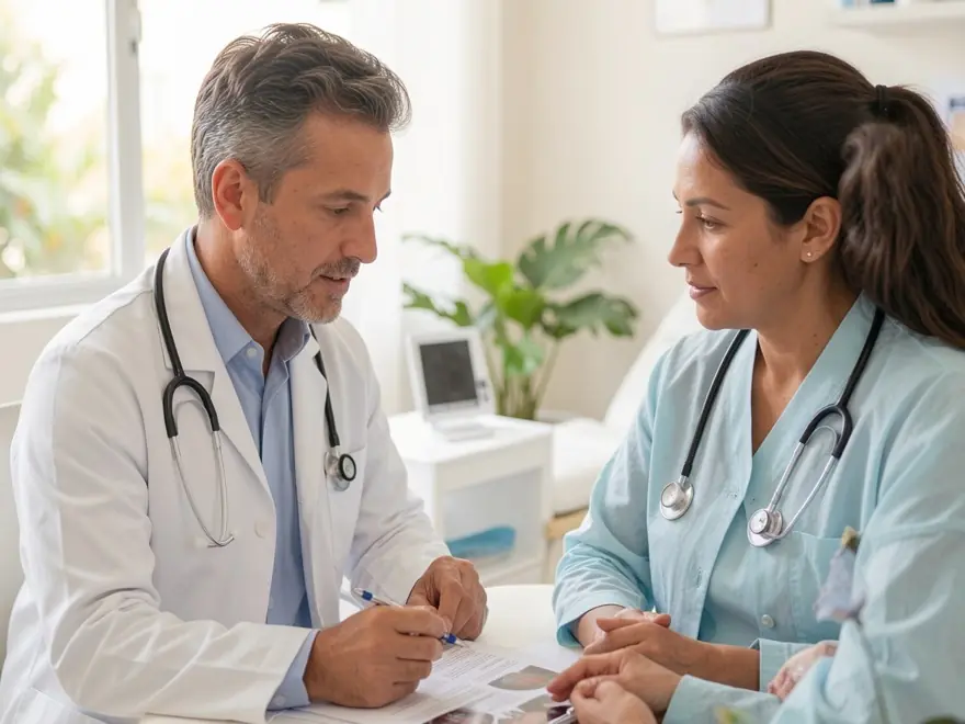 Análise de exames na consulta de cardiologia