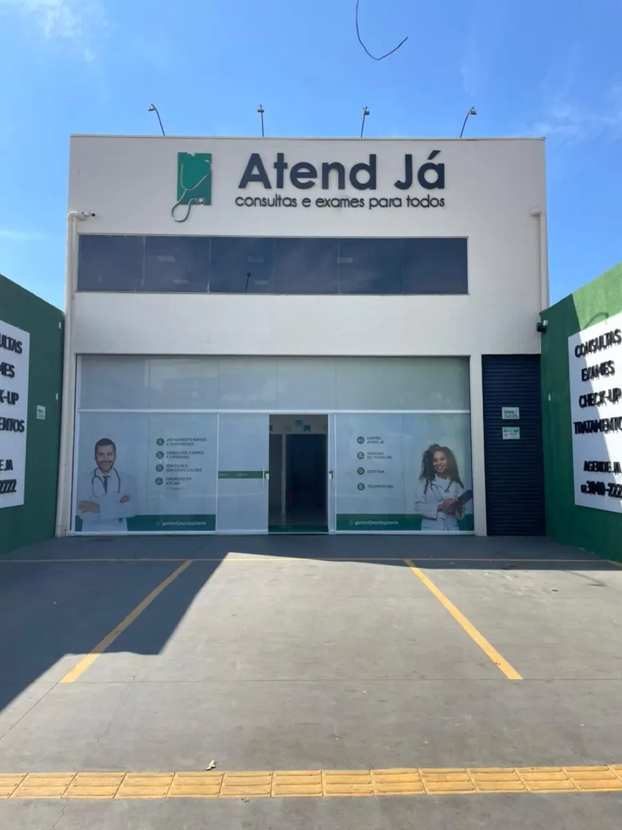 Fachada da Atend Já em Aparecida de Goiânia