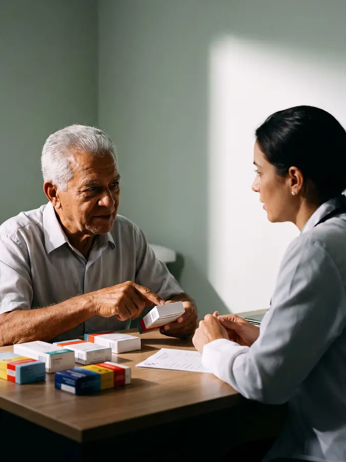 Revisão de medicamentos na consulta de geriatria
