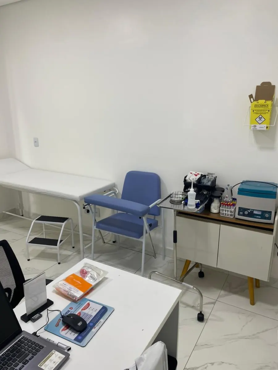 Sala de coleta de exames
